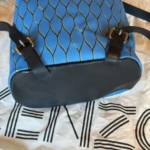 Kenzo Black and Blue Women\'s Backpack Kenzo Paris Mini Backpack Bag blue/silver hardware Pre-owned  main image 4